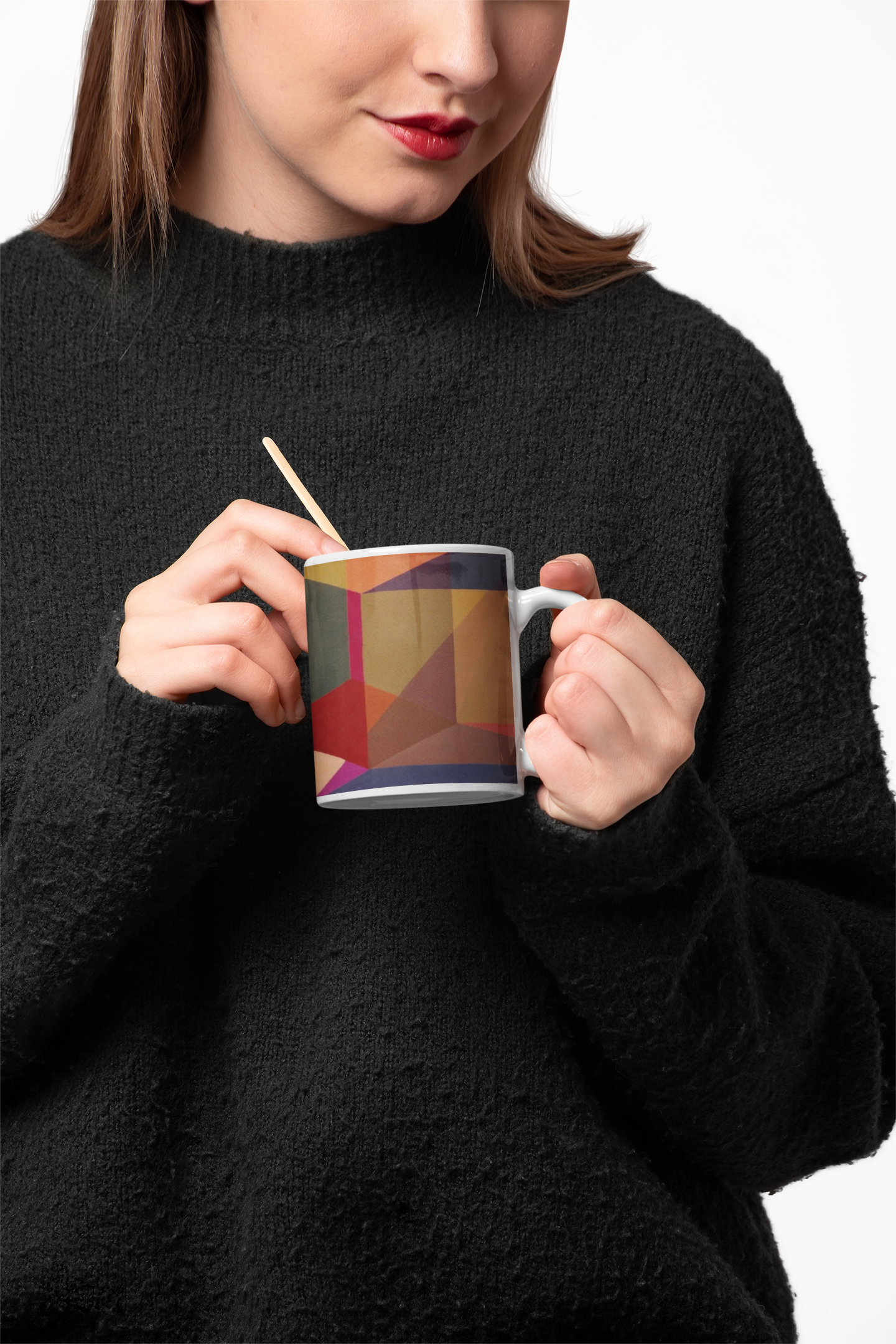 Clean Cubist Collage Ceramic Mug