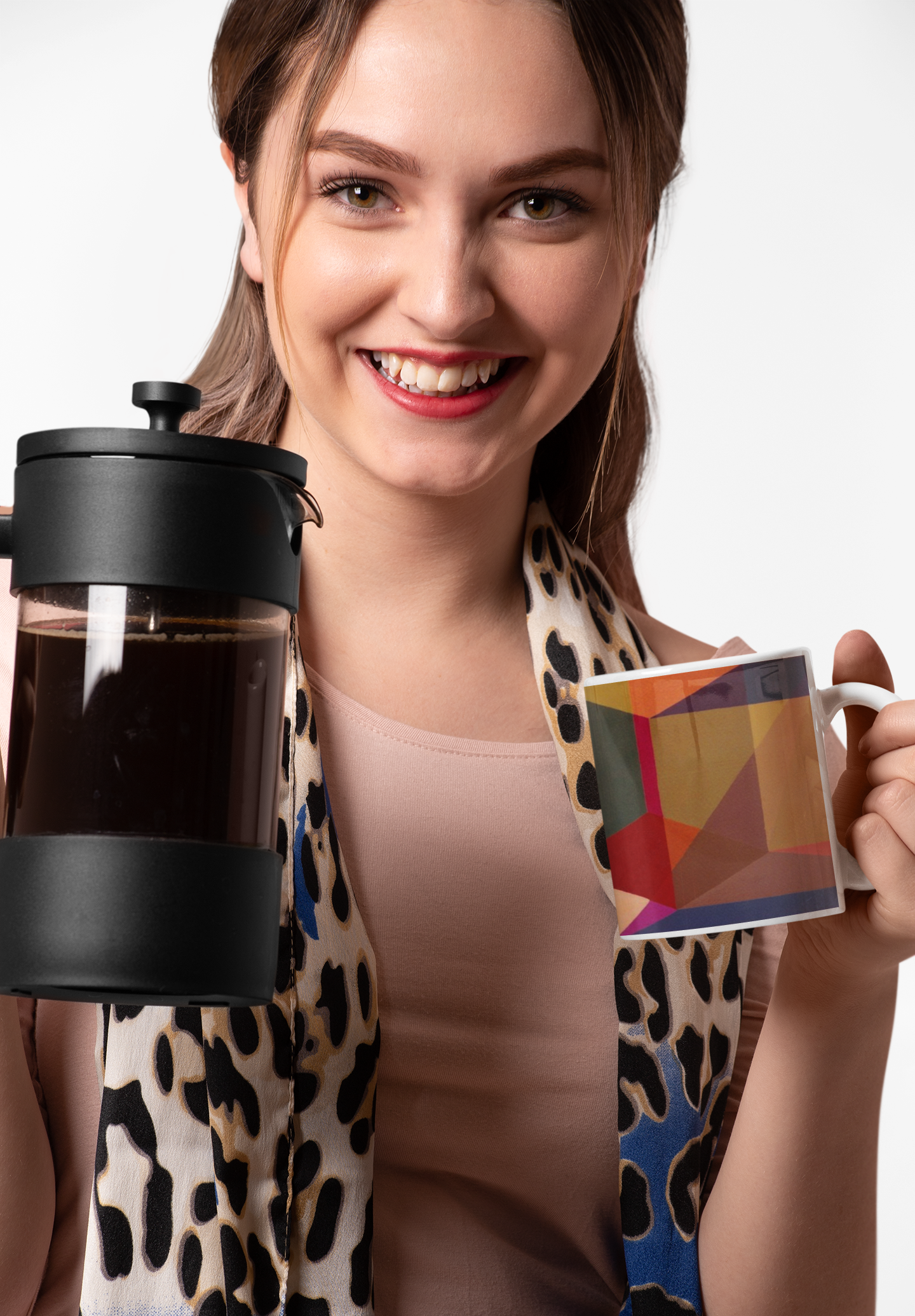 Clean Cubist Collage Ceramic Mug