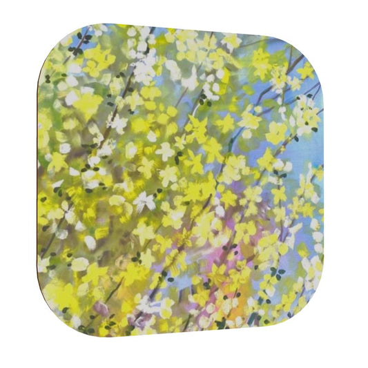 Blooming Forsythia Coasters - 12 Set