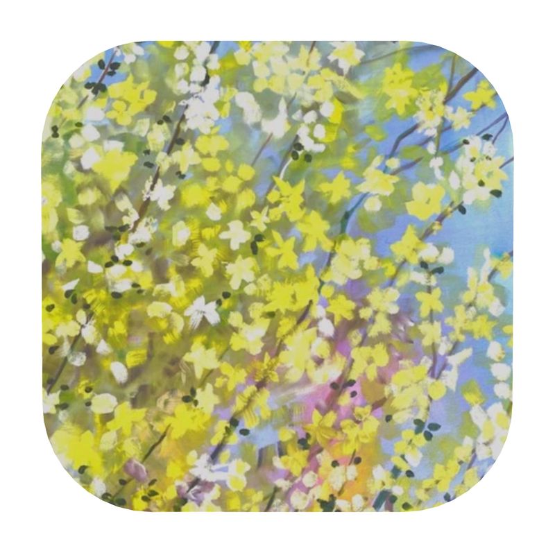 Blooming Forsythia Coasters - 12 Set