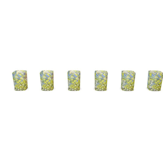 Blooming Forsythia Square Shot Glasses - 6 Set