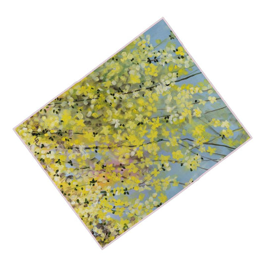 Blooming Forsythia Double Beach Towel