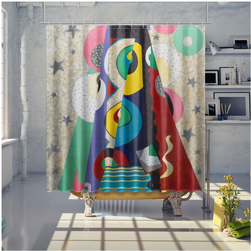 Kinetic Energy Shower Curtain