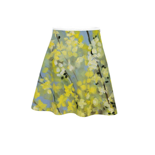 Blooming Forsythia Flared Skirt