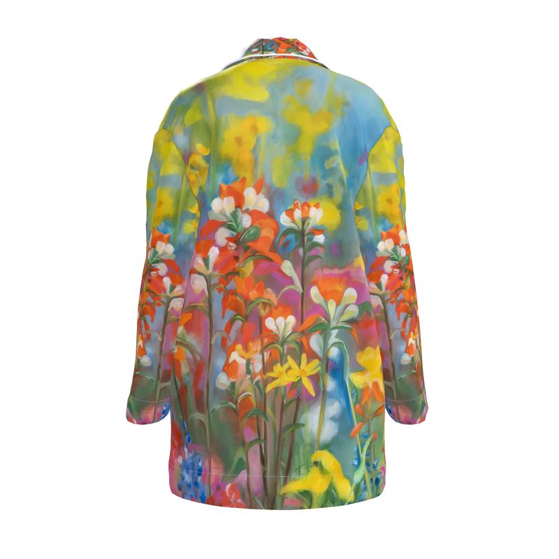 Breath of Flowers Silk Pajama Shirt