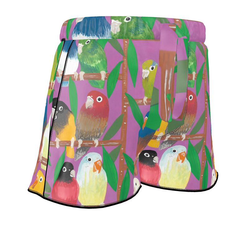 Parakeet Paradise Women's Pajama Shorts