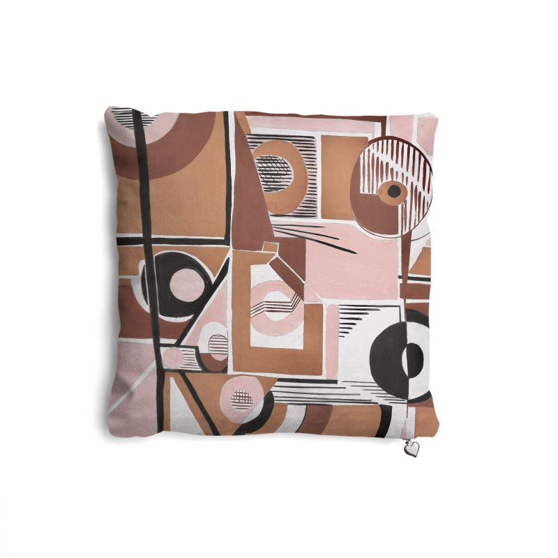 Contemporary Pueblo Footprint Throw Pillows