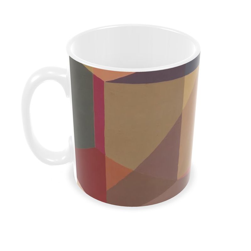 Clean Cubist Collage Ceramic Mug