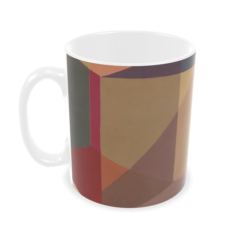 Clean Cubist Collage Ceramic Mug