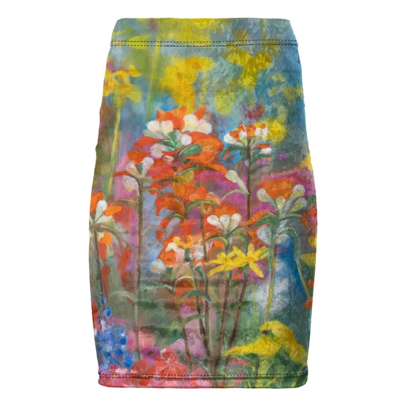 Breath of Flowers Pencil Skirt