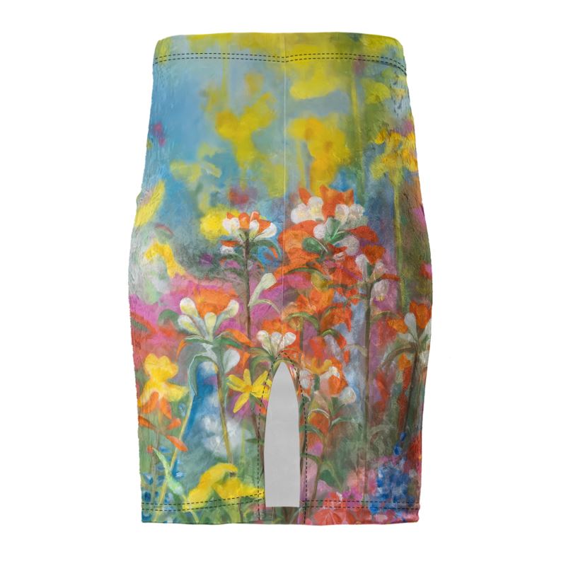 Breath of Flowers Pencil Skirt