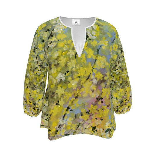 Blooming Forsythia Tunic Blouse