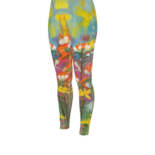 Breath of Flowers High Waisted Leggings