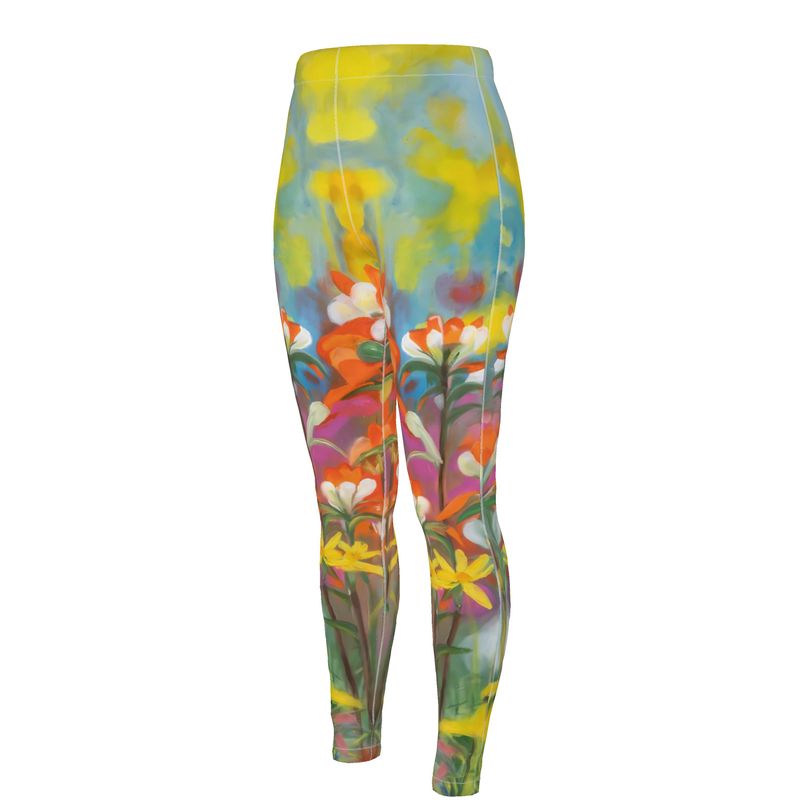 Breath of Flowers High Waisted Leggings