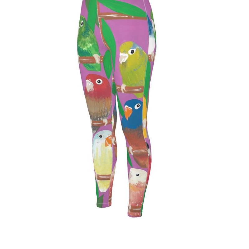 Parakeet Paradise High Waisted Leggings