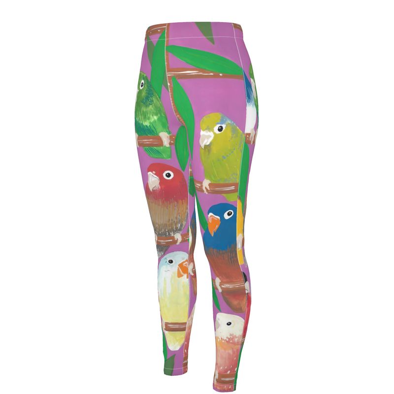 Parakeet Paradise High Waisted Leggings