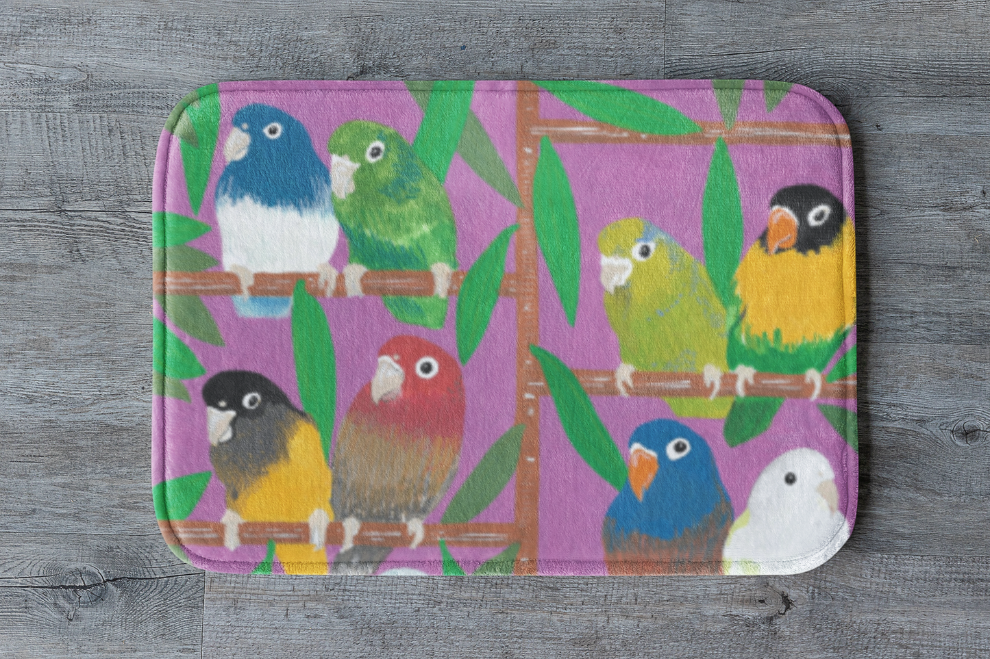 Parakeet Paradise Bath Mat