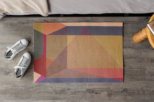 Clean Cubist Collage Area Rug