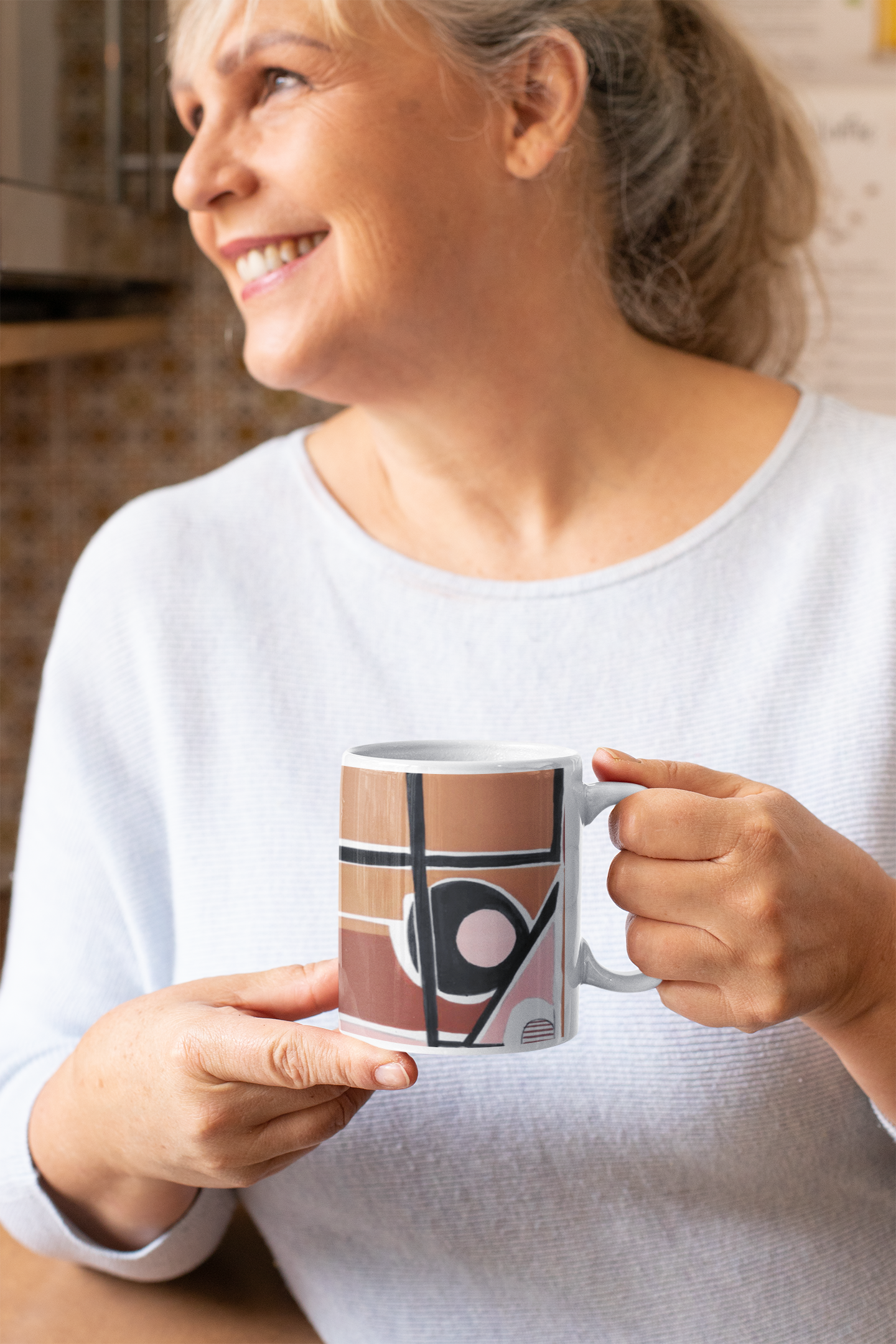 Contemporary Pueblo Footprint Mug