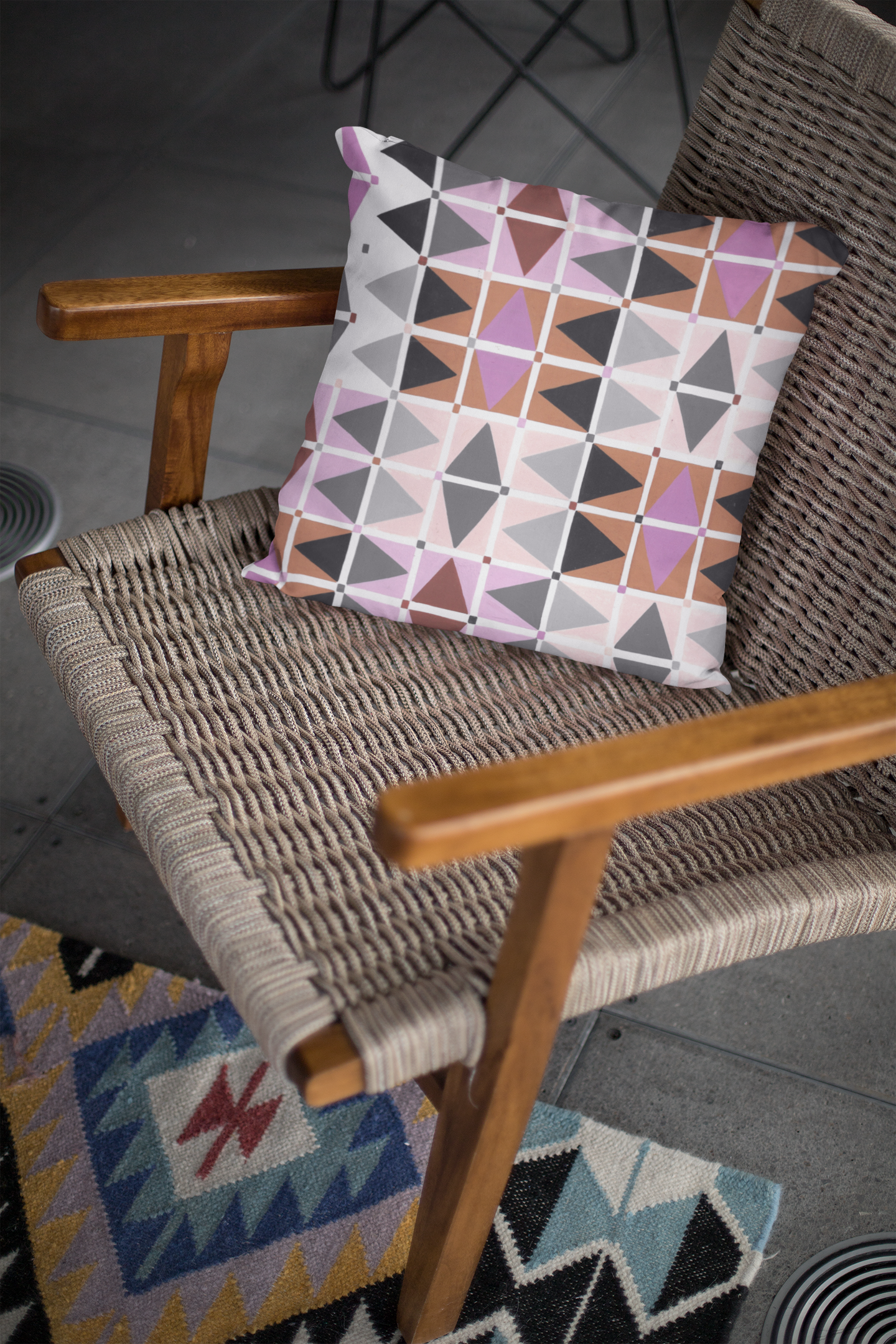 Triangle of Forces Set of Throw Pillows