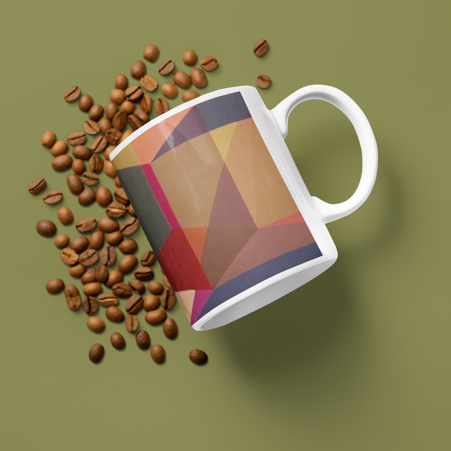 Clean Cubist Collage Ceramic Mug