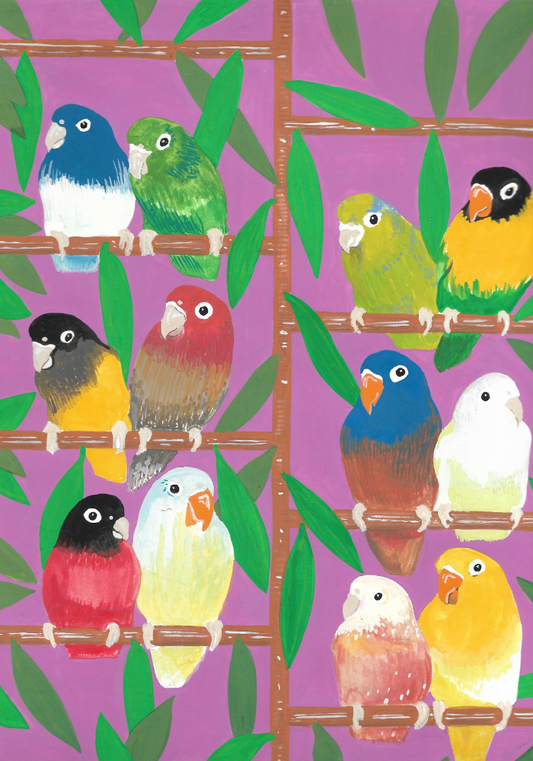 Parakeet Paradise Giclée Prints